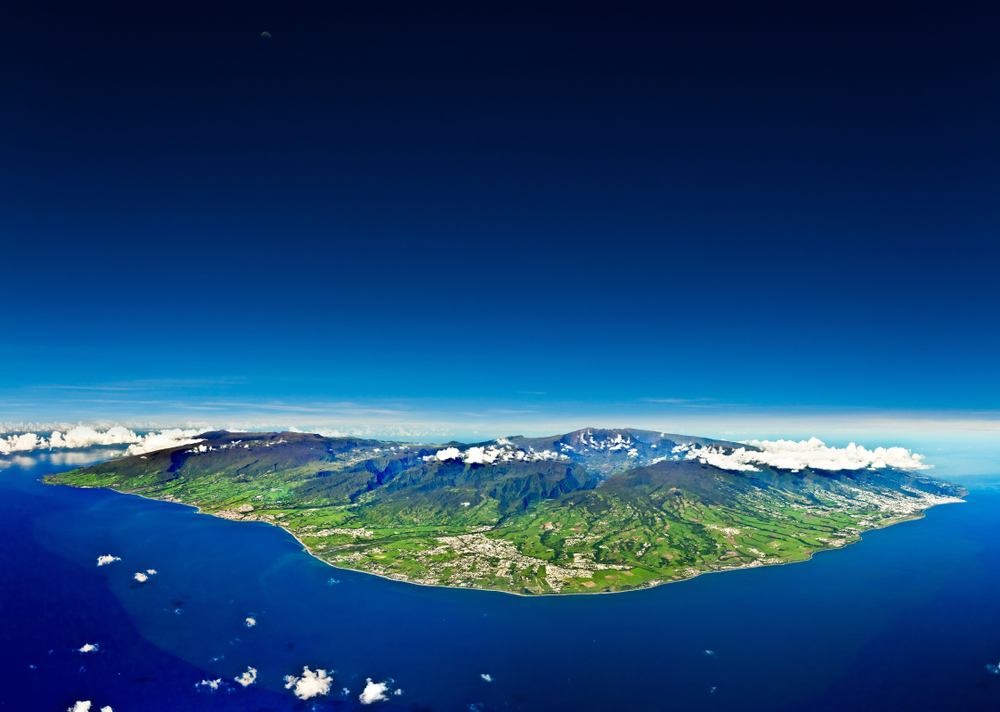 Panoramiczny widok wyspy Reunion