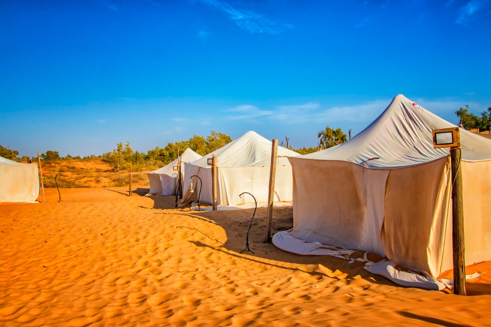 Obóz na pustyni Lompoul, Senegal, Afryka