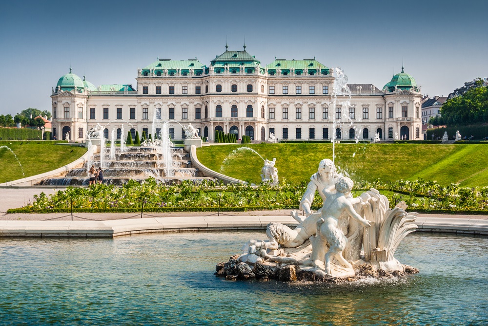 Piękny widok na słynny Schloss Belvedere