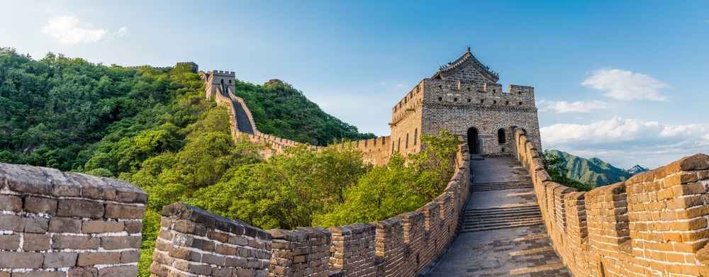 Panoramiczny widok na Wielki Mur Chiński