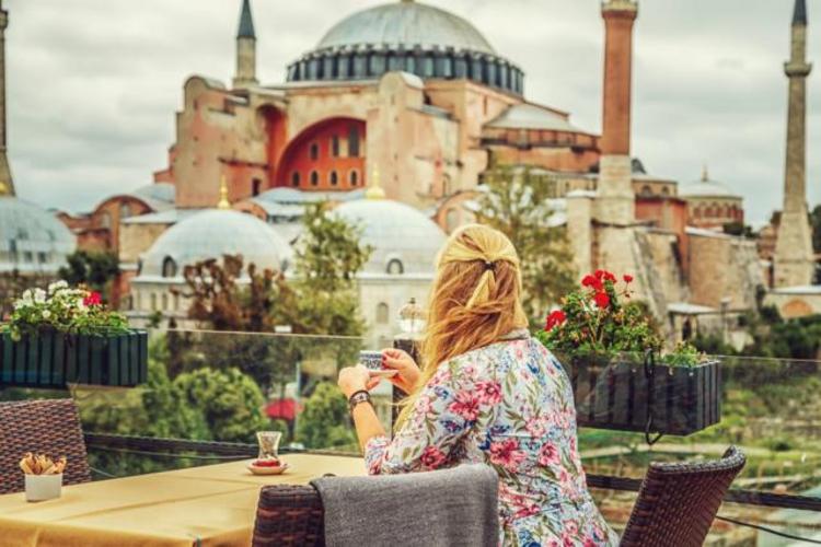 Hagia Sophia kopuły i minarety na Starym Mieście w Stambule, Turcja