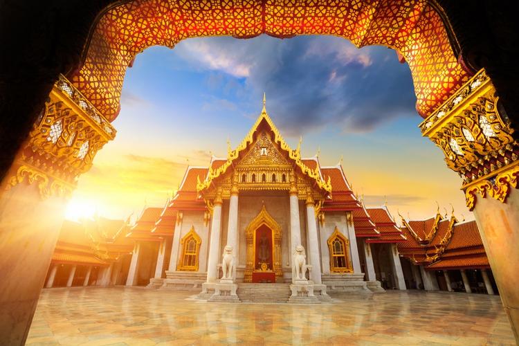 Marmurowa świątynia, Wat Benchamabopitr Dusitvanaram Bangkok Tajlandia