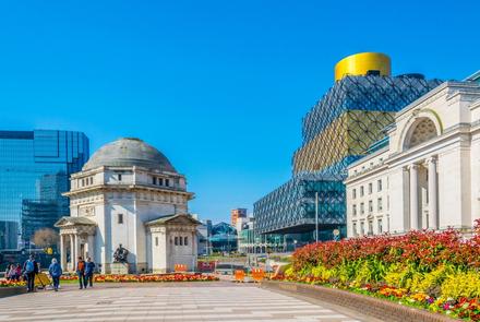 Library of Birmingham and Baskerville house, England